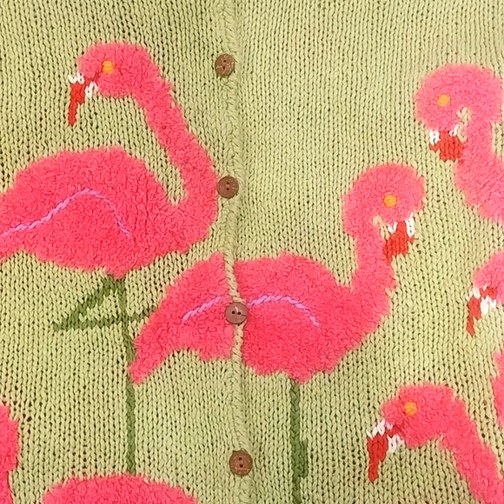 🦩H.P.🦩David Brooks Hand Knitted Flamingos - Picture 5 of 5